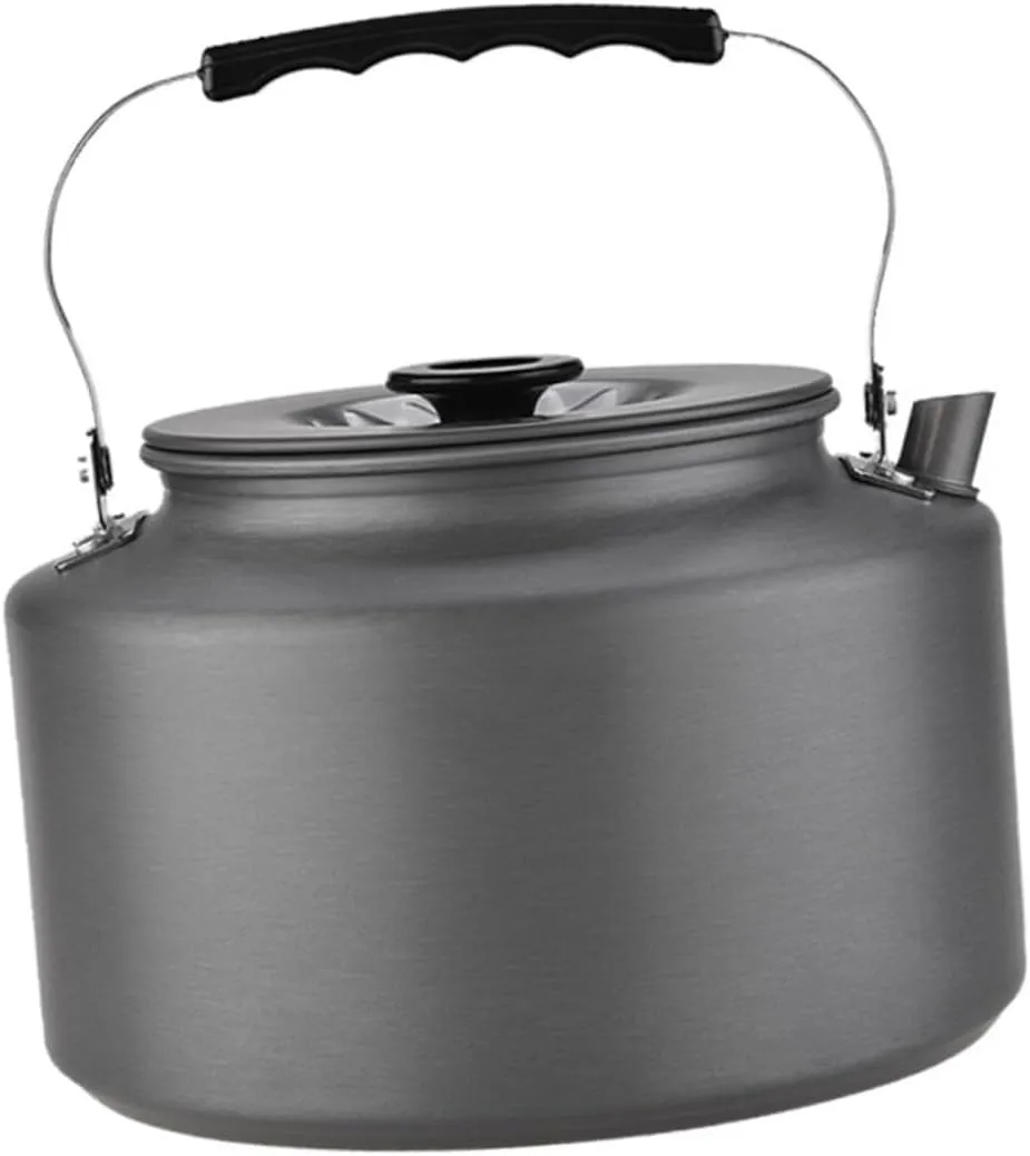 Outdoor Camping Kettle Lightweight Portable Tea Pot for Hiking and Picnics Heat Insulated Handle Durable Construction for Outdoor Adventures