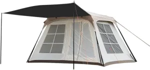 Outdoor Camping Portable Multi-Person Large Space Rainproof Camping Tent