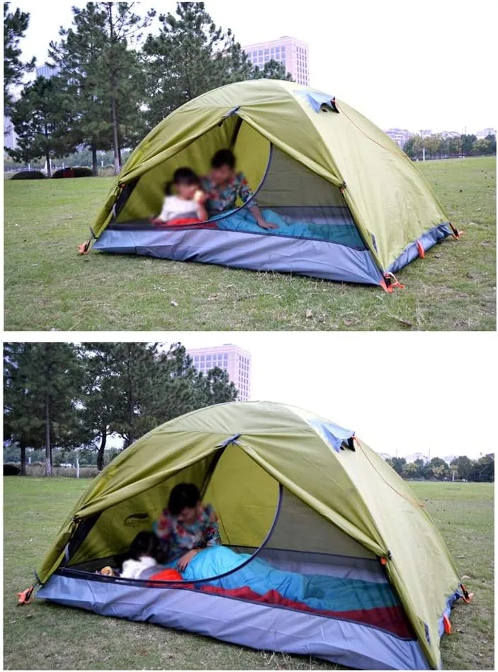 Outdoor Camping Tent 2 Family Park Children Thickening Sunscreen Automatic Quick Opening and Closing Tent (Color : E) (Black One Size)