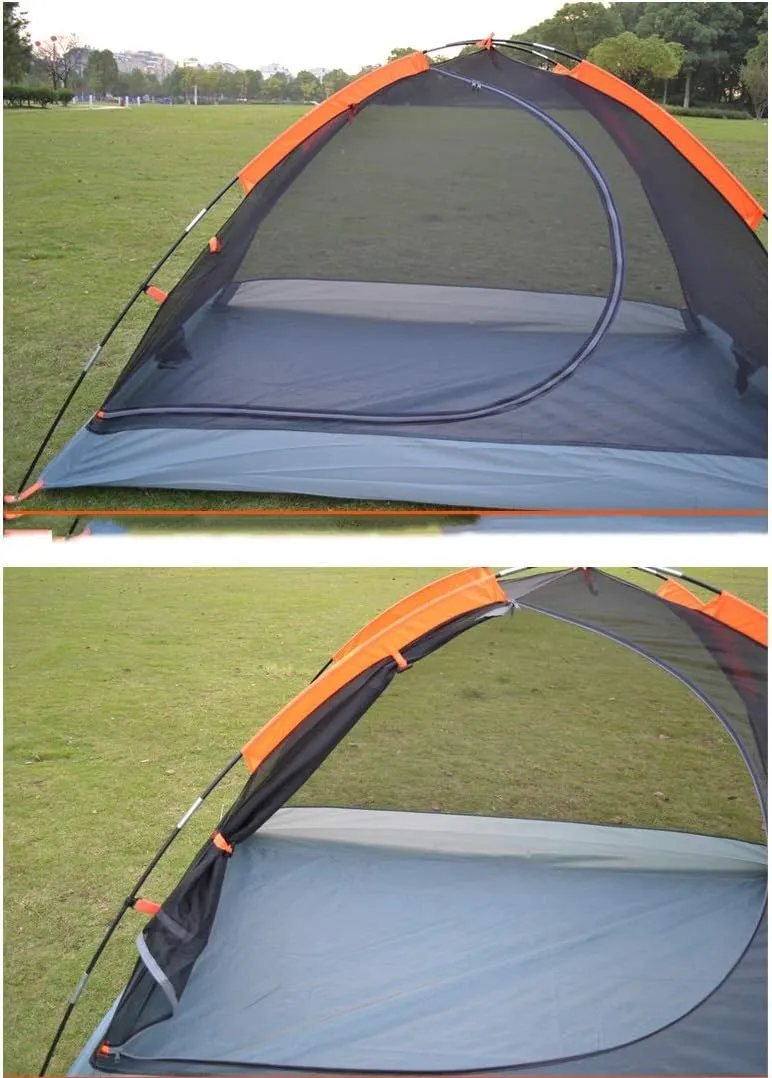 Outdoor Camping Tent 2 Family Park Children Thickening Sunscreen Automatic Quick Opening and Closing Tent (Color : E) (Black One Size)