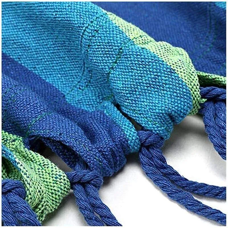 Outdoor Double Hammock Bed Swinging Camping Hanging Tree Strap Hook Mel Au