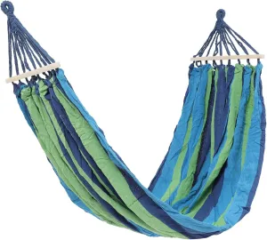 Outdoor Double Hammock Parachute Cloth with Rollover Wooden Support Portable Rainbow Swing Sleeping Bed for Camping and