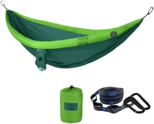 Outdoor Double Inflatable Hammock Swing Adults and Children Anti-Side-Over Camping Anti-Mosquito (Greener)