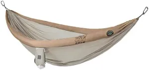 Outdoor Double Inflatable Hammock Swing Adults and Children Anti-Side-Over Camping Anti-Mosquito (Khaki)