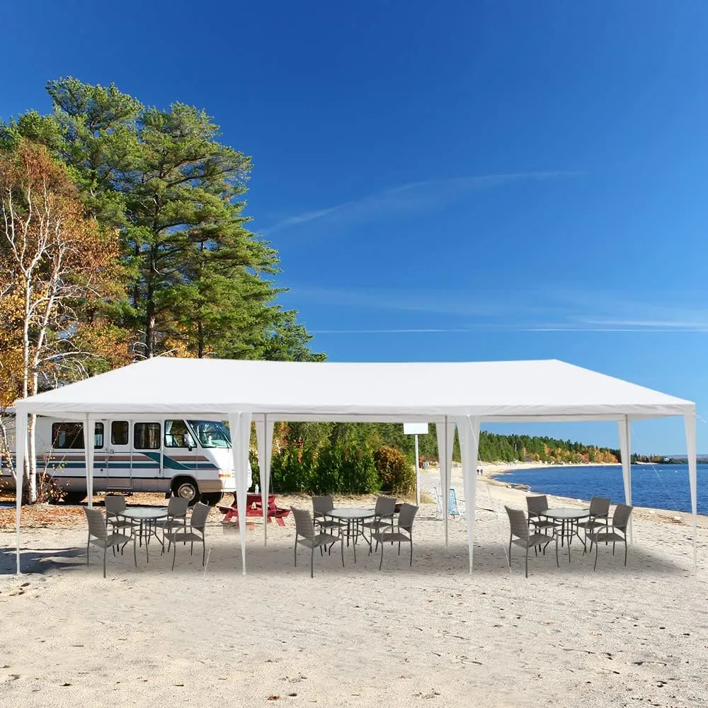 Outdoor Gazebo Canopy Wedding Party Tent Camping Shelter Commercial Instant Shelter Waterproof Tent with Removable Side Walls (10'x30' Without Sides)