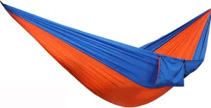 Outdoor Hammocks, Camping Hammock Double Portable Hammocks, Nylon Hammock with Tree Straps, for Outdoor Backpacking, Camping, Adventure (Orange)