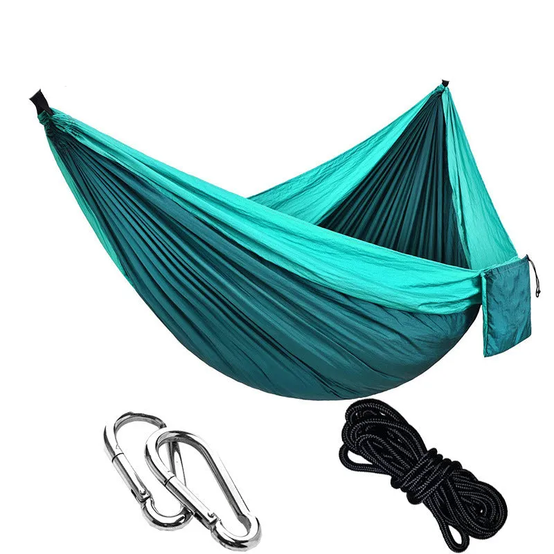 Outdoor nylon parachute cloth hammock single or double camping riding indoor leisure swing hanging chair