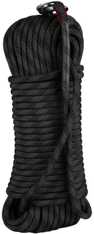 Outdoor Safety Rope Static Climbing Rope 12mm Safety Rope 10~200m for Rock Climbing, Rappelling, Mountaineering, Hauling (Color : Black, Size : 12mm x 15m)