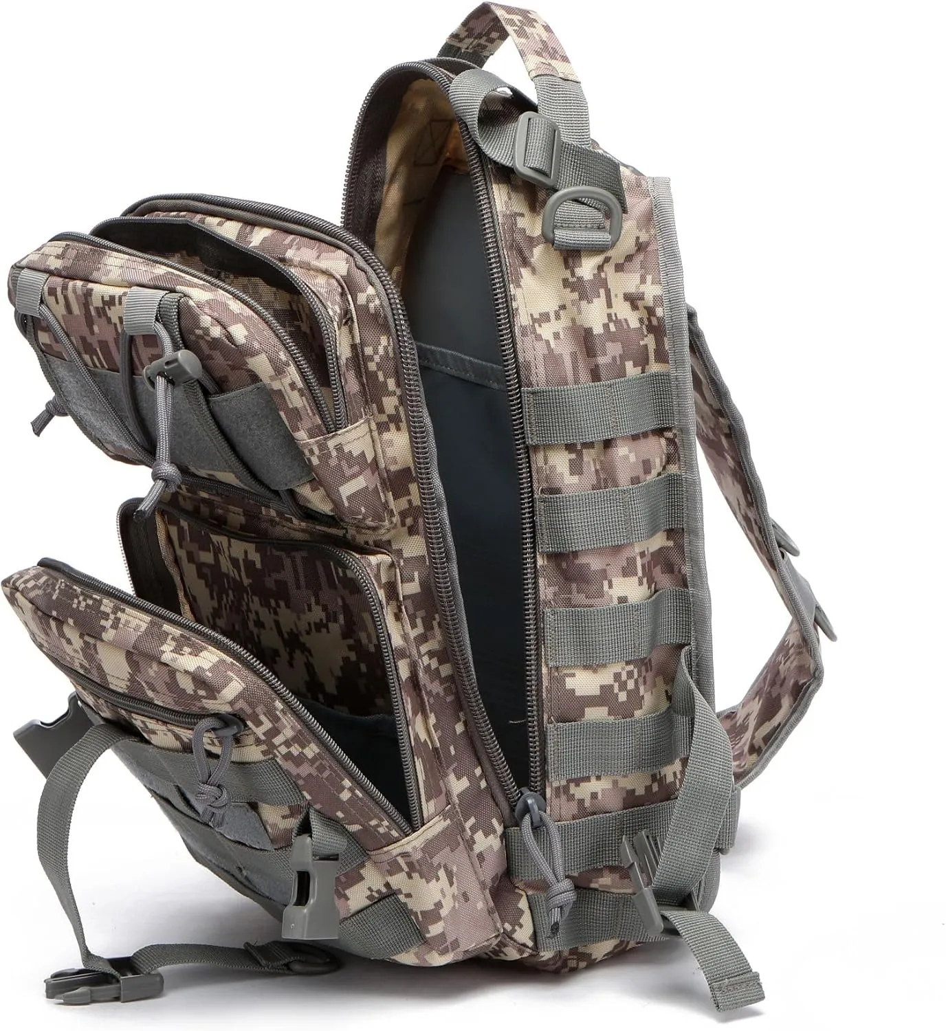 Outdoor Tactical Bag Fishing Military Sport Bag Pack Sling Shoulder Backpack for Every Day Carry (ACU)
