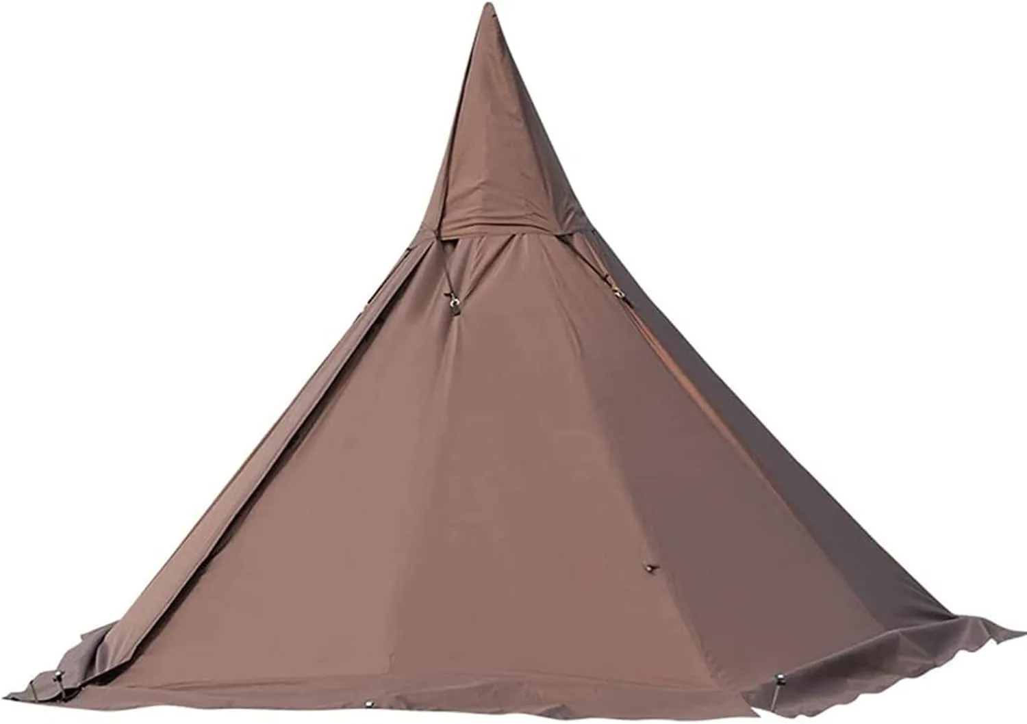 Outdoor Tents Teepee with Stove Hole Waterproof Family Pyramid Tent Camping Backpacking Hiking Mountaineering Heated Shelter (Color : Green, Size : 340X240CM) (Brown 430X260CM)