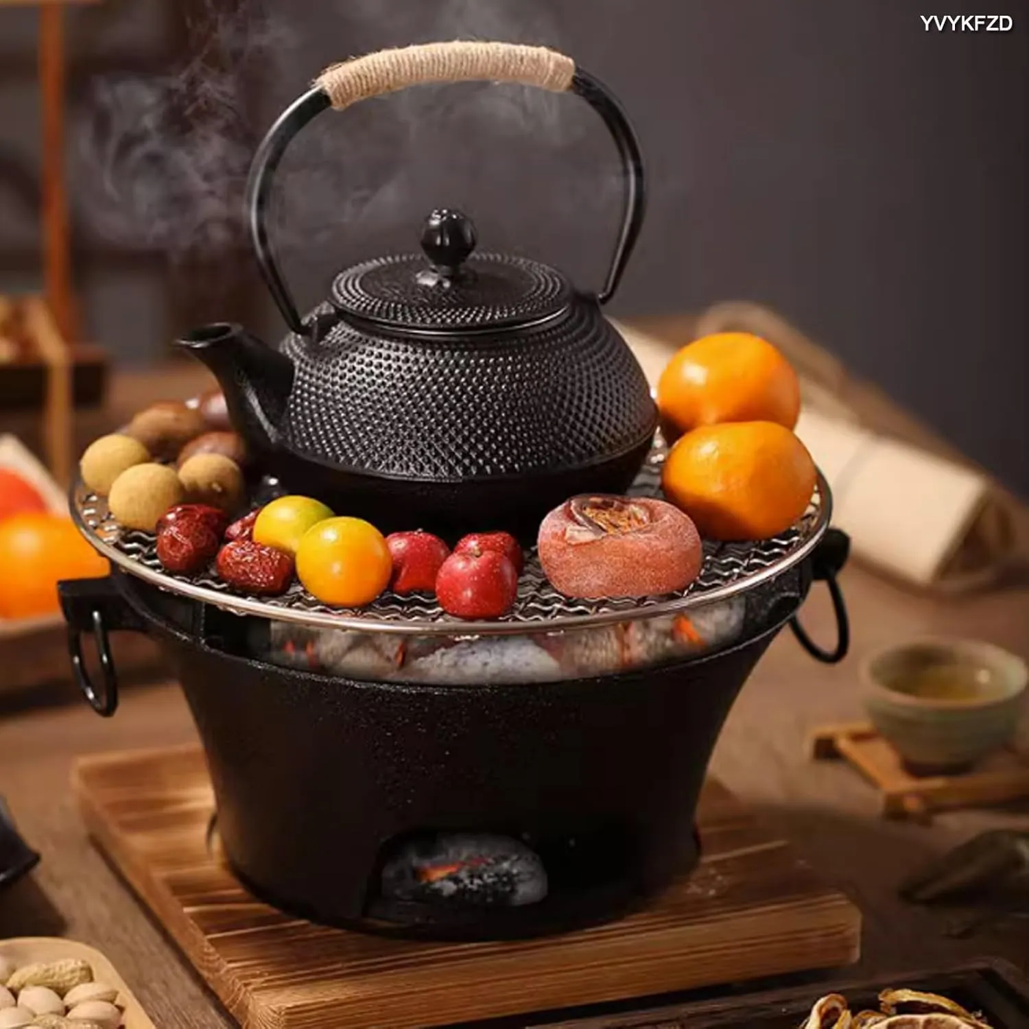 Outdoor Wood Burning Stove, Portable Camping Wood Stove, Detachable Windproof Hot Tent Stove, for 2 to 3 People Outdoor Camping, Travel, Picnic, BBQ