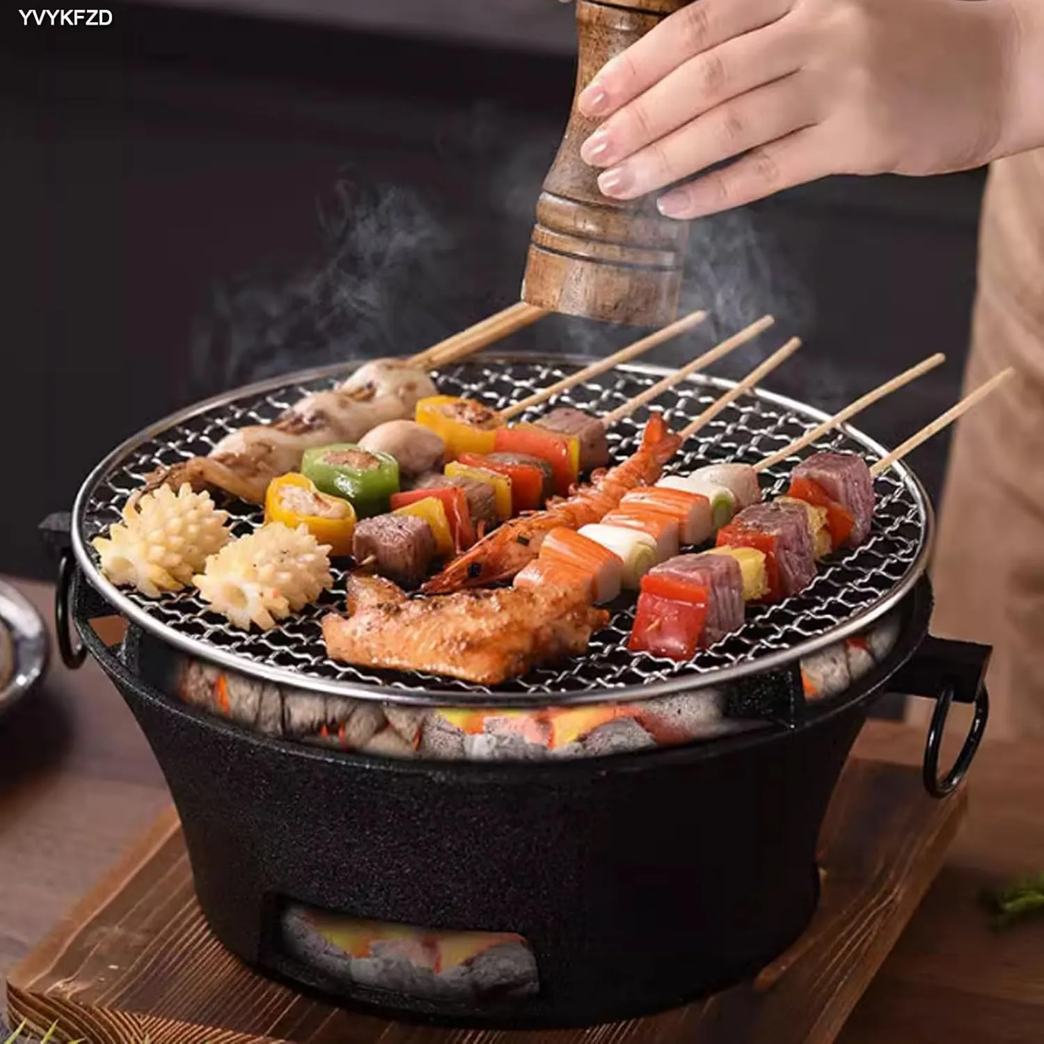 Outdoor Wood Burning Stove, Portable Camping Wood Stove, Detachable Windproof Hot Tent Stove, for 2 to 3 People Outdoor Camping, Travel, Picnic, BBQ