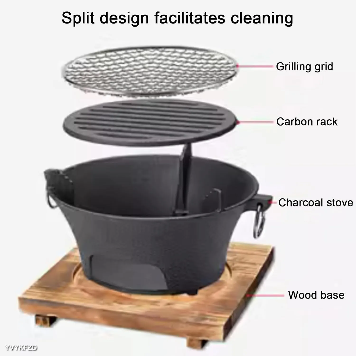 Outdoor Wood Burning Stove, Portable Camping Wood Stove, Detachable Windproof Hot Tent Stove, for 2 to 3 People Outdoor Camping, Travel, Picnic, BBQ