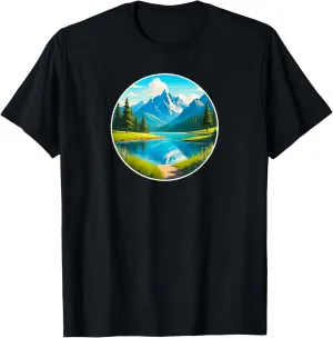 Outdoors Hiking Walking Adventure. Mountain Range. T-Shirt