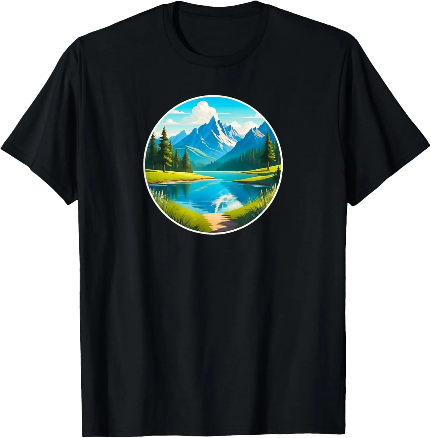 Outdoors Hiking Walking Adventure. Mountain Range. T-Shirt