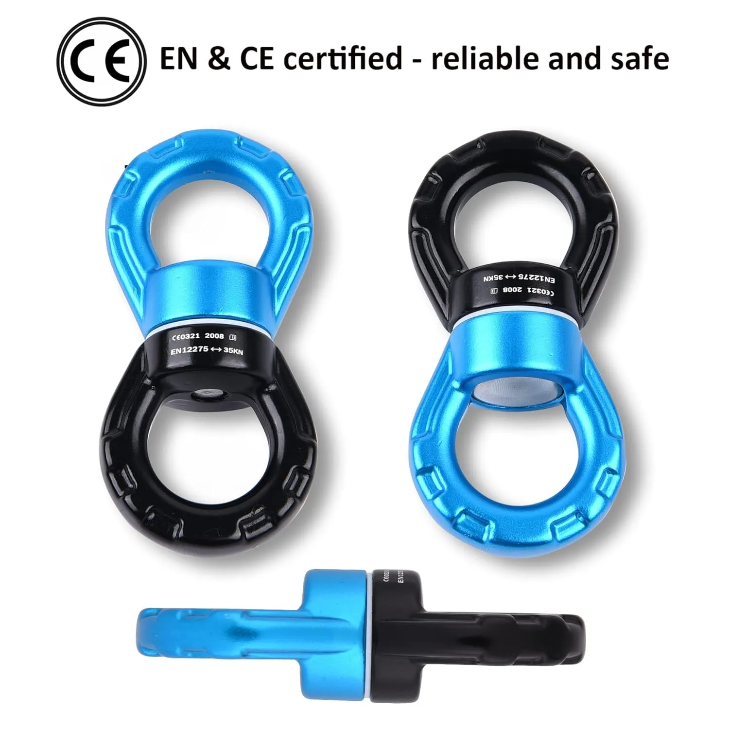 PACEARTH Swing Swivel 35KN Breaking Strength 360° Rotator Safety Rotational Device Hanging Accessory for Rock Climbing, Hanging Hammock, Web Tree Swing, Aerial Dance, Children's Swing Spinner Hanger