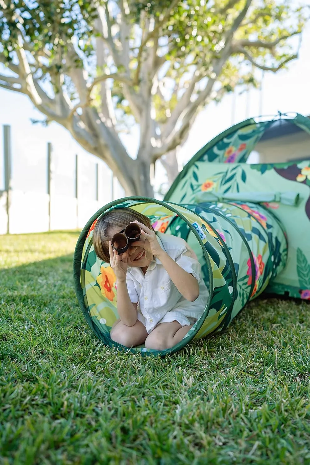 Pacific Play Tents 20429 Jungle Party Safari Tent   Tunnel Combo 48" x 48" x 42"