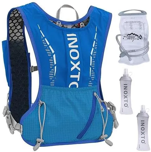 [Pack of 3] Sport Hydration Vest Running Backpack with 15oz 50oz Water Bladder Adjustable Strap Storage Bag for Trail Running Marathon Race Hiking