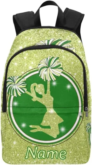 Personalized Girl Cheer Pretty Print Backpack with Name Custom Travel Daypack Bag for Man Woman Gifts