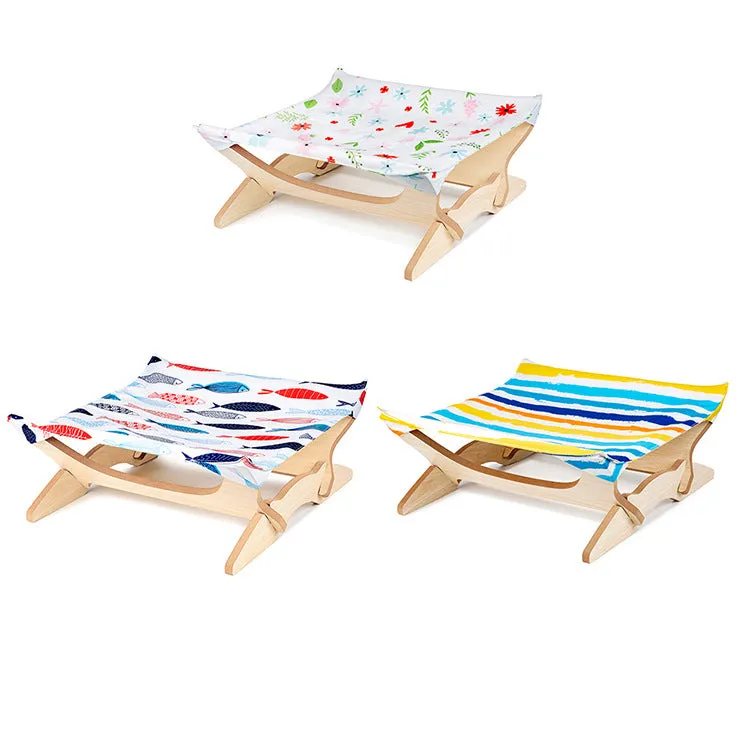 Pet Wooden Cat Hammock Cat Hanging Basket Cat Four Seasons Multi color Hanging Nest Cat Hammock Cat Bed