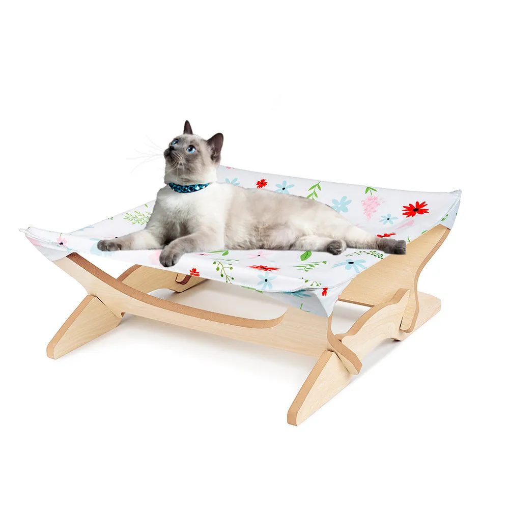 Pet Wooden Cat Hammock Cat Hanging Basket Cat Four Seasons Multi color Hanging Nest Cat Hammock Cat Bed