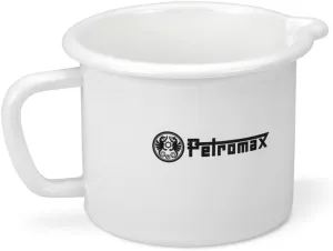 Petromax Warming Pot with Spout, Enameled Steel Saucepan for Heating Milk, Soup, Butter Over Stove or Campfire
