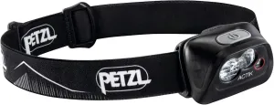 PETZL ACTIK Headlamp - Compact Multi-Beam 350 Lumen Headlamp with Red Lighting for Hiking, Climbing, and Camping - Black