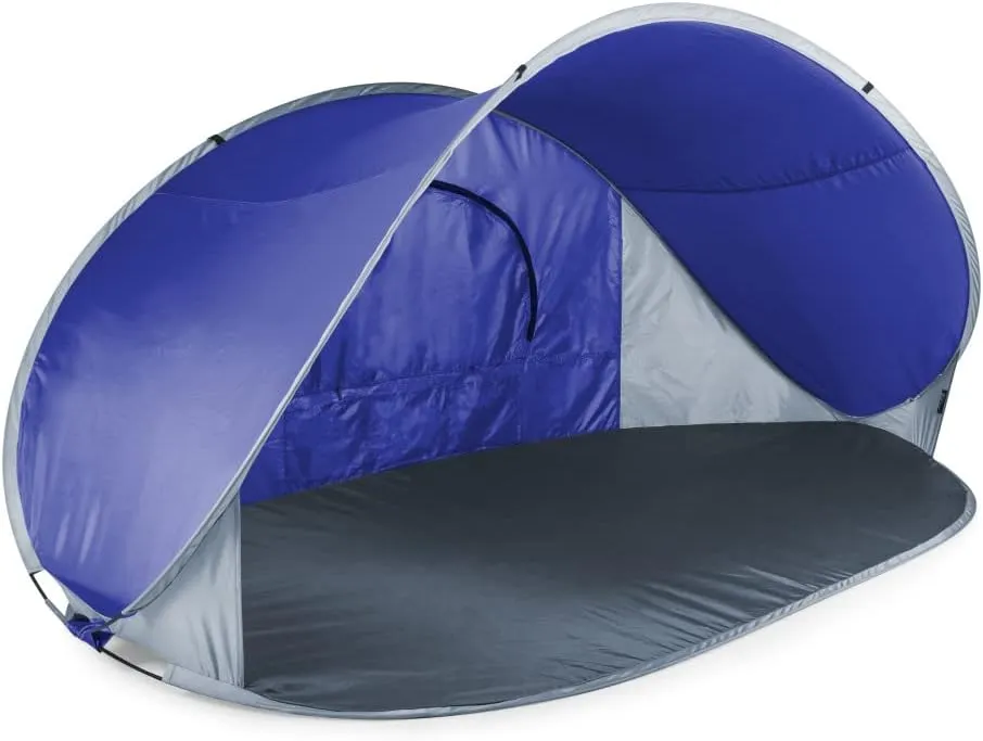 PICNIC TIME NCAA Georgia Tech Yellow Jackets Manta Portable Beach Tent, Pop Up Tent, Beach Sun Shelter Pop Up, (Gray with Black Accents)