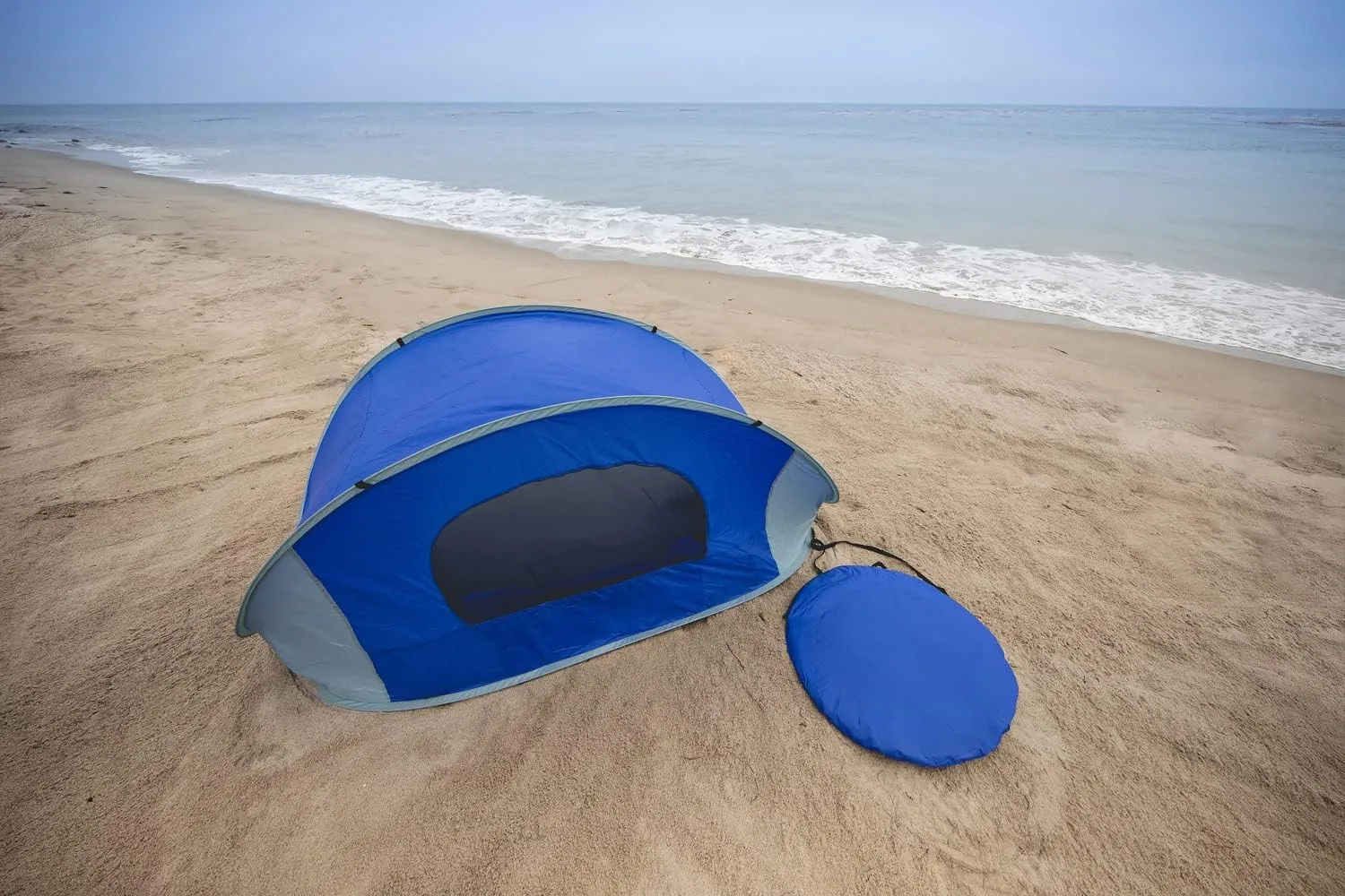 PICNIC TIME NCAA Georgia Tech Yellow Jackets Manta Portable Beach Tent, Pop Up Tent, Beach Sun Shelter Pop Up, (Gray with Black Accents)
