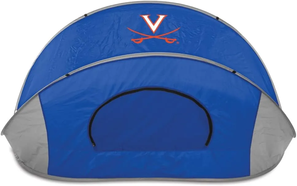 PICNIC TIME NCAA Georgia Tech Yellow Jackets Manta Portable Beach Tent, Pop Up Tent, Beach Sun Shelter Pop Up, (Gray with Black Accents)