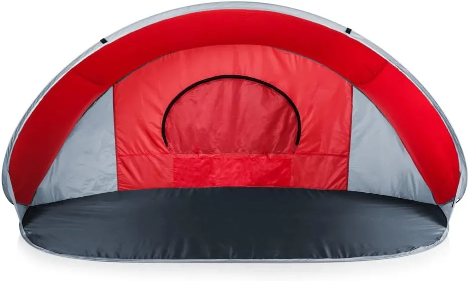 PICNIC TIME NCAA Georgia Tech Yellow Jackets Manta Portable Beach Tent, Pop Up Tent, Beach Sun Shelter Pop Up, (Gray with Black Accents)