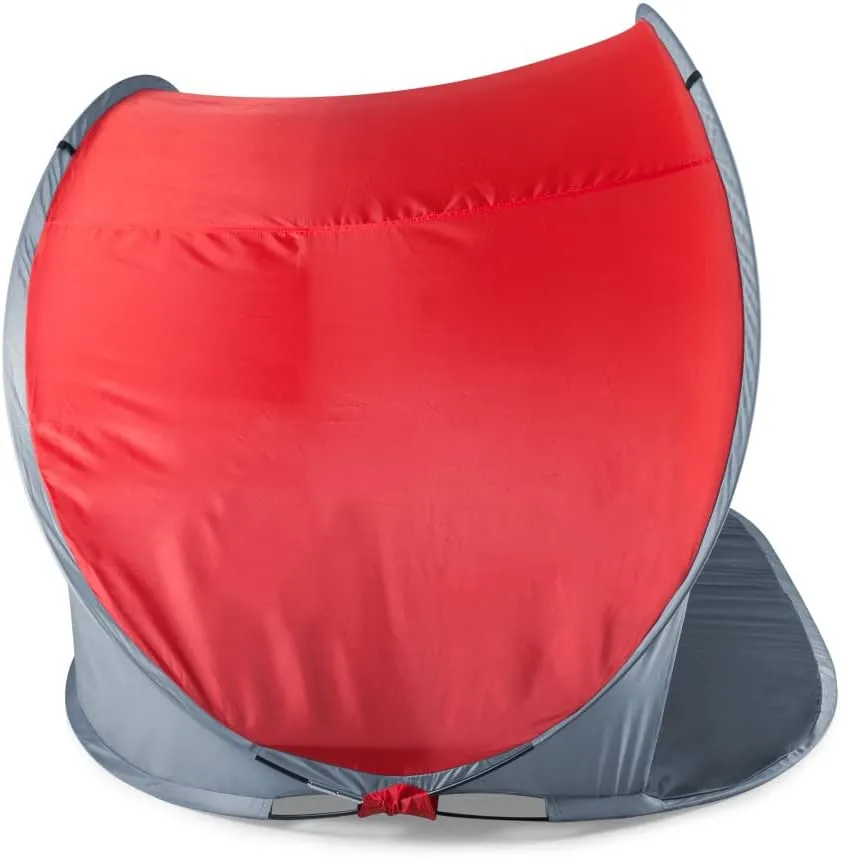 PICNIC TIME NCAA Georgia Tech Yellow Jackets Manta Portable Beach Tent, Pop Up Tent, Beach Sun Shelter Pop Up, (Gray with Black Accents)