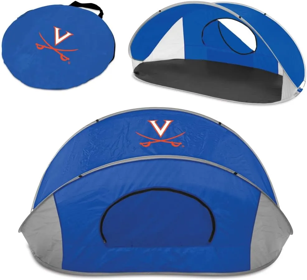 PICNIC TIME NCAA Georgia Tech Yellow Jackets Manta Portable Beach Tent, Pop Up Tent, Beach Sun Shelter Pop Up, (Gray with Black Accents)