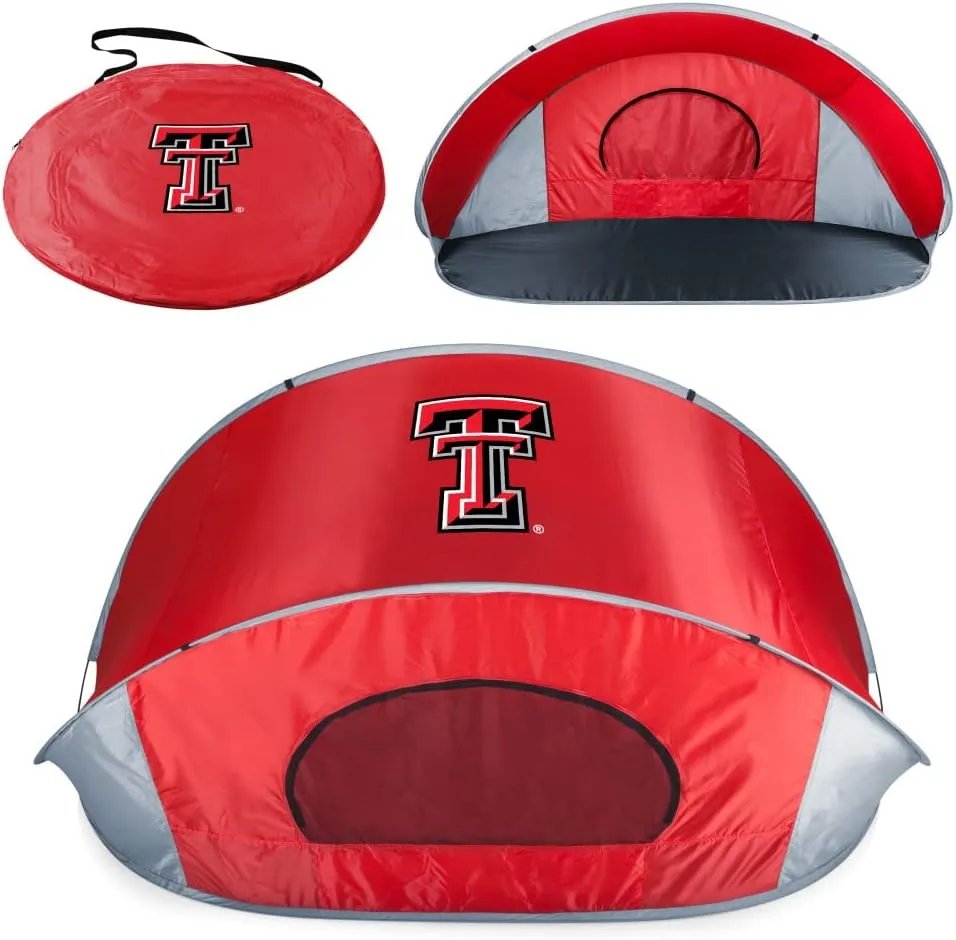 PICNIC TIME NCAA Georgia Tech Yellow Jackets Manta Portable Beach Tent, Pop Up Tent, Beach Sun Shelter Pop Up, (Gray with Black Accents)