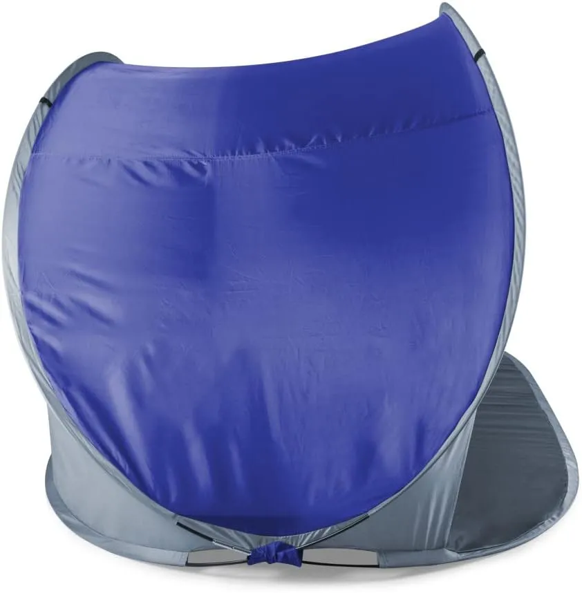PICNIC TIME NCAA Georgia Tech Yellow Jackets Manta Portable Beach Tent, Pop Up Tent, Beach Sun Shelter Pop Up, (Gray with Black Accents)