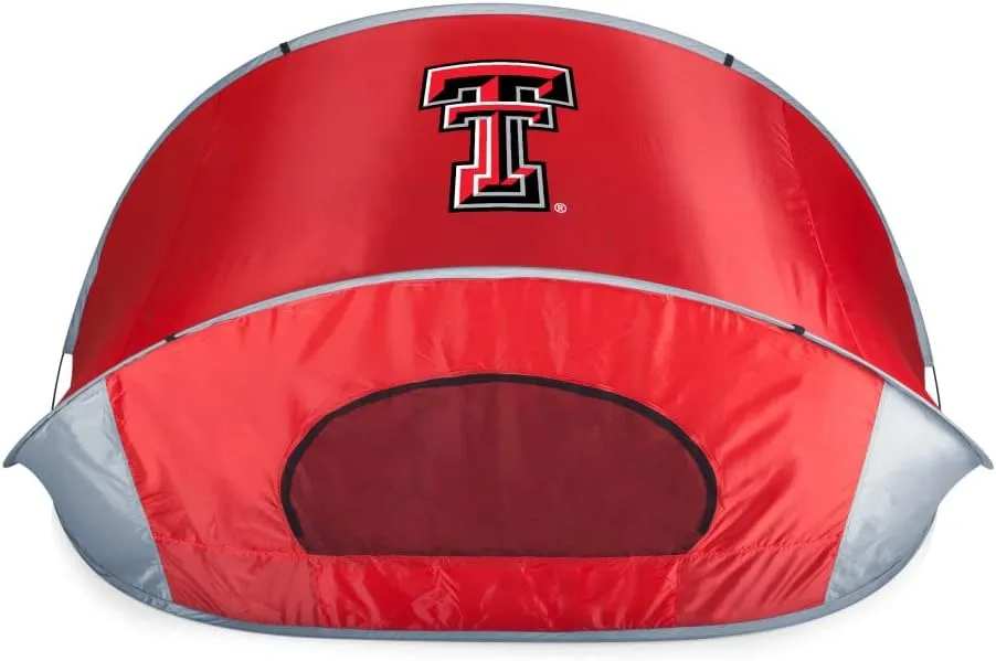 PICNIC TIME NCAA Georgia Tech Yellow Jackets Manta Portable Beach Tent, Pop Up Tent, Beach Sun Shelter Pop Up, (Gray with Black Accents)