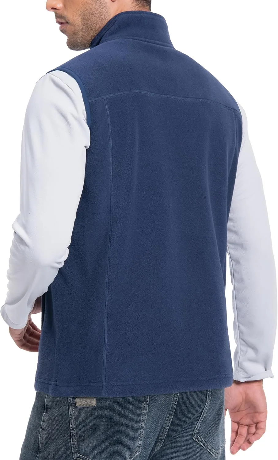 Pioneer Camp Men's Full-Zip Polar Fleece Vest Casual Lightweight Sleeveless Outerwear with 5 Pockets Soft Warm Winter Jacket