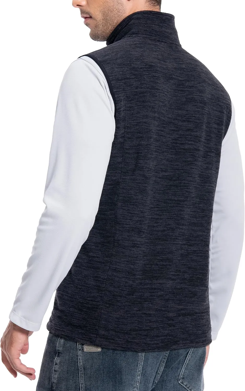 Pioneer Camp Men's Full-Zip Polar Fleece Vest Casual Lightweight Sleeveless Outerwear with 5 Pockets Soft Warm Winter Jacket