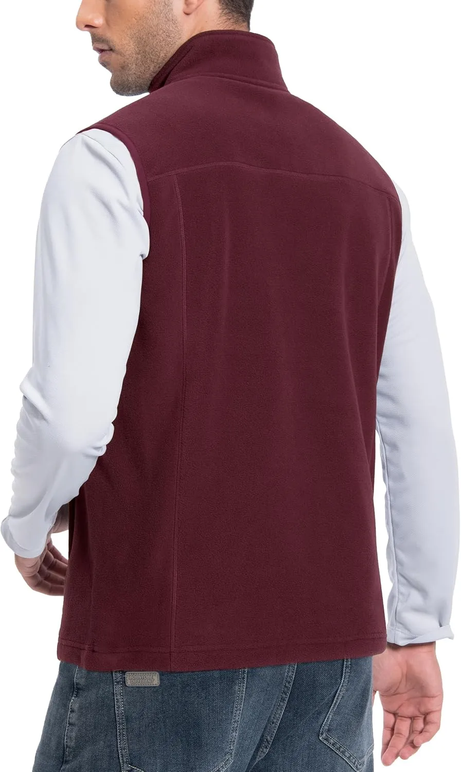 Pioneer Camp Men's Full-Zip Polar Fleece Vest Casual Lightweight Sleeveless Outerwear with 5 Pockets Soft Warm Winter Jacket