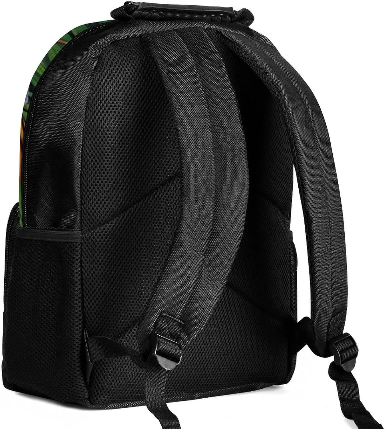 Polyester Daypack Backpack for Sports Travel Running - Big Capacity Anti-Theft Multipurpose Carry On Bag, Tiger Tropical Rainforest Landscape Jungle Parrot Birds Art Laptop Book Bag Rucksack