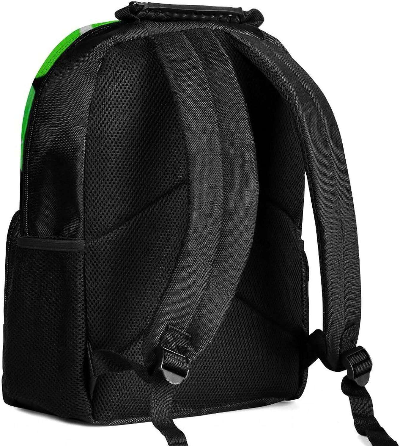 Polyester Daypack Bookbag for Gym Business Bicycle - Large Capacity Multipurpose Anti-Theft Carry On Bag, Japanese Kitsune Fox Magical Flowers Art Travel Hiking Daypack