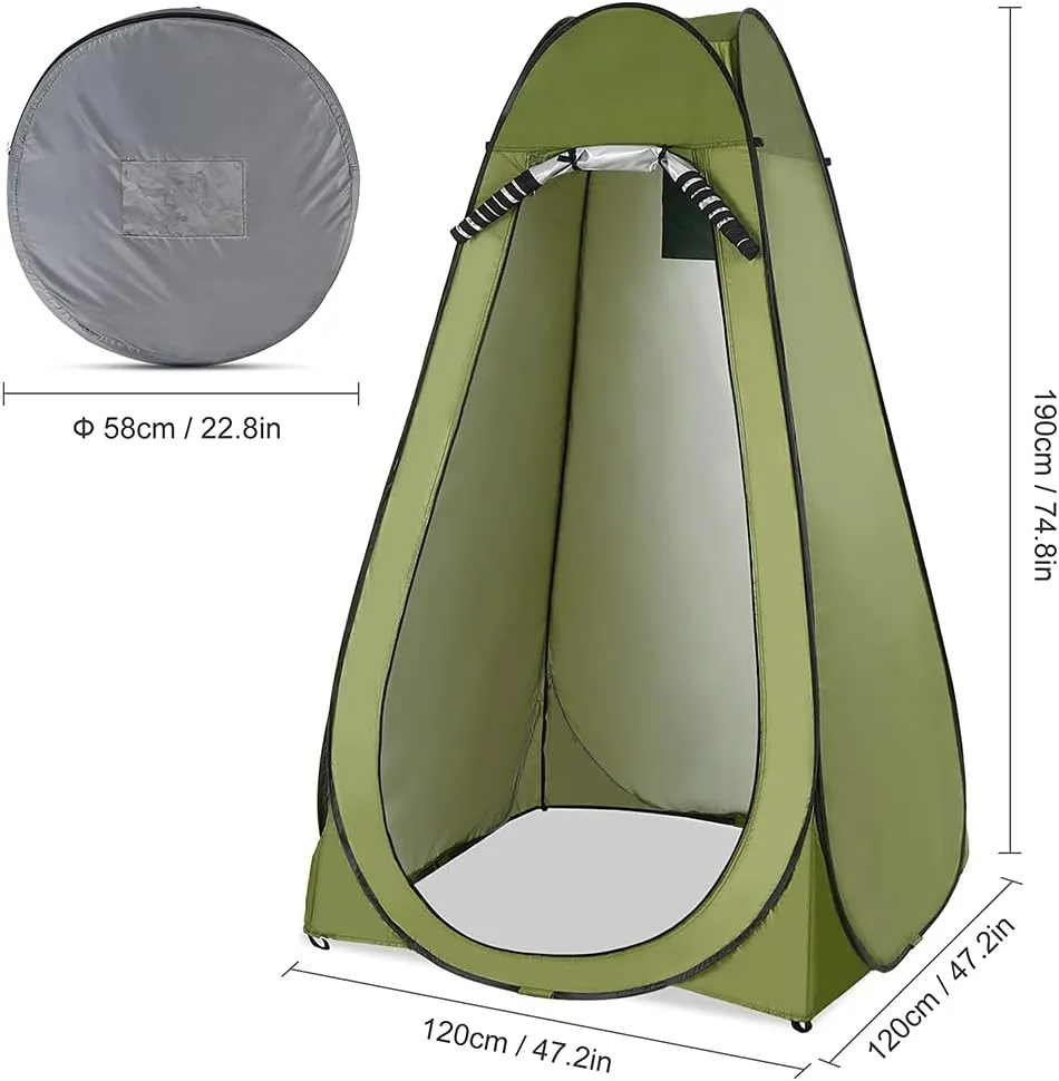 Pop Up Changing Room Privacy Tent Instant Portable Shower Tent Outdoor Toilet Dressing/Changing Room Portable Shelter Tent with Carrying Bag for Camping Hiking Beach Bathroom