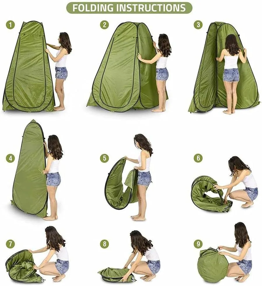 Pop Up Changing Room Privacy Tent Instant Portable Shower Tent Outdoor Toilet Dressing/Changing Room Portable Shelter Tent with Carrying Bag for Camping Hiking Beach Bathroom