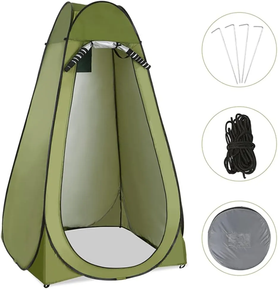 Pop Up Changing Room Privacy Tent Instant Portable Shower Tent Outdoor Toilet Dressing/Changing Room Portable Shelter Tent with Carrying Bag for Camping Hiking Beach Bathroom