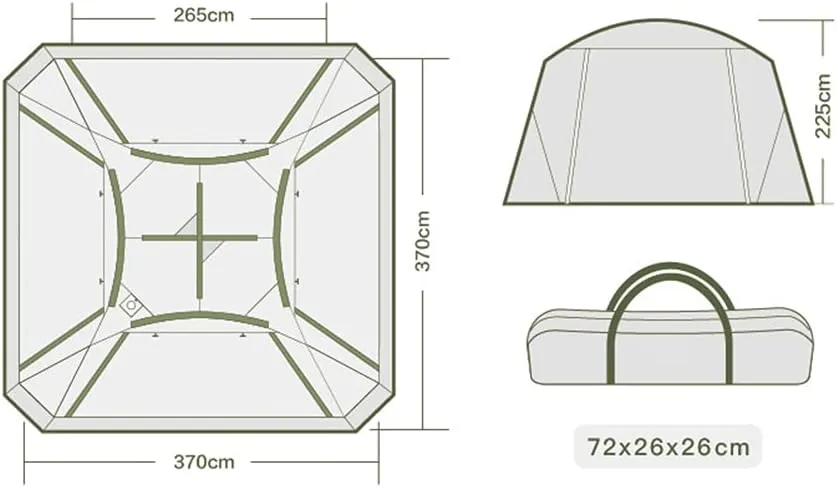 Pop Up Tent for 5-8 Person Instant Camping Tent with Double Door Lightweight Family Dome Tent with Carrying Bag for Outdoor Family Camping Hikin (Pop Up Tent 5)