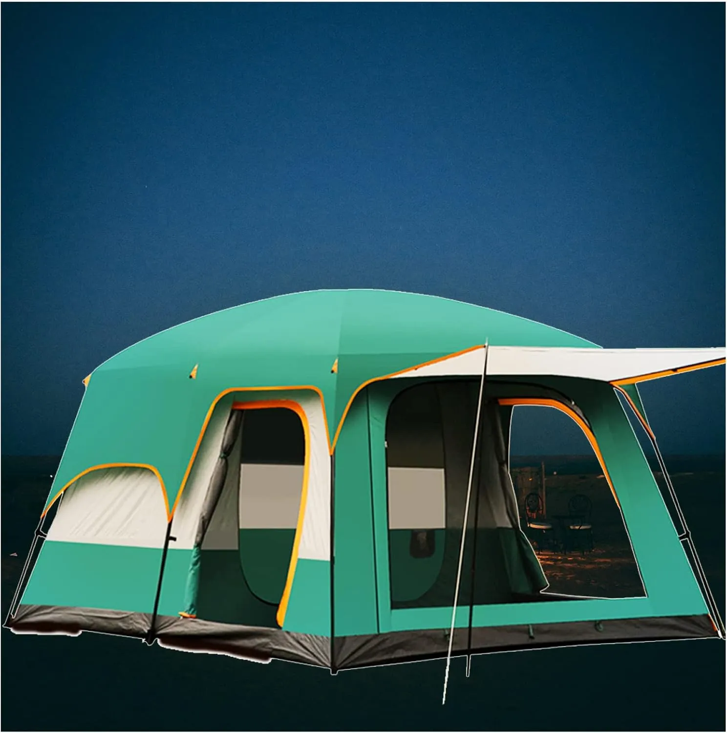 Pop Up Tents Camping 5 to 8 People Pest Control,Ventilation Quick Tent Practical Sturdy Tepee Tent for Camping