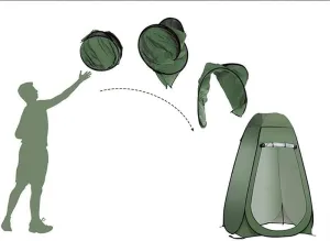 Pop-Up Tents Camping Toilet Tent with Carry Bag Outdoor Pop Up Shower Tent Dressing Tent Standing Tent Shelter Sun Shade Camping Beach Tent