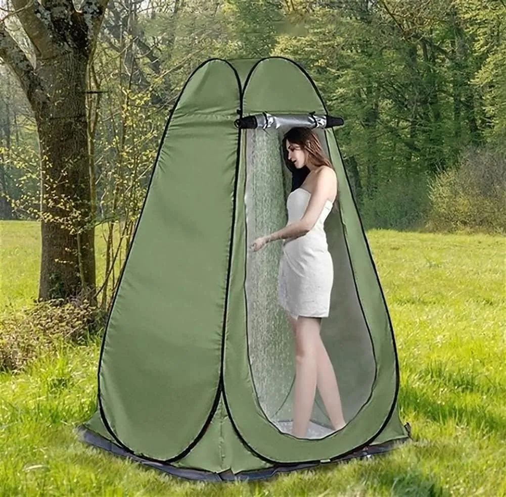 Pop-Up Tents Camping Toilet Tent with Carry Bag Outdoor Pop Up Shower Tent Dressing Tent Standing Tent Shelter Sun Shade Camping Beach Tent
