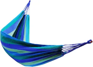 POPETPOP Rainbow Striped Canvas Double Hammock Camping Hammock Swing Lightweight Portable Suitable for 2 People Outdoor Travel