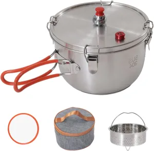 Porable Camping Pressure Pots Outdoor Stove Top Pressure Cooker Portable Outdoor Cookware Cooking Pots Soup Meat Pots